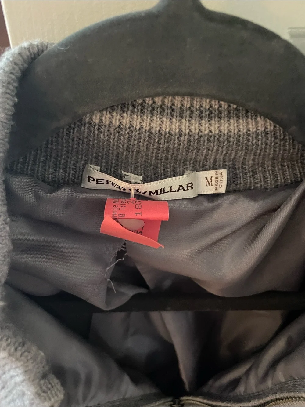 Peter Millar Charcoal Gray Knit QuarterZip